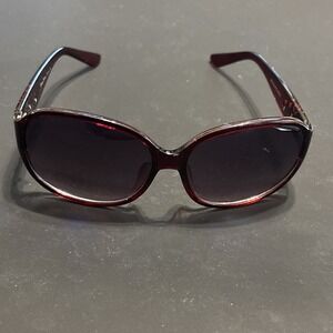 Eyeheart Glamorous Oversized Cat Eye Sunglasses – Maroon with Rhinestones